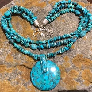 Jay King Sterling MultiStrand Turquoise Chip Neckl
